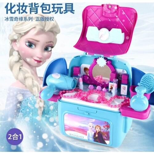 Disney Frozen Elsa Princess Girls Cosmetics Make Up Set Toys for Girls Polish Nails Beauty Makeup Toy Christmas Childrens Toys
