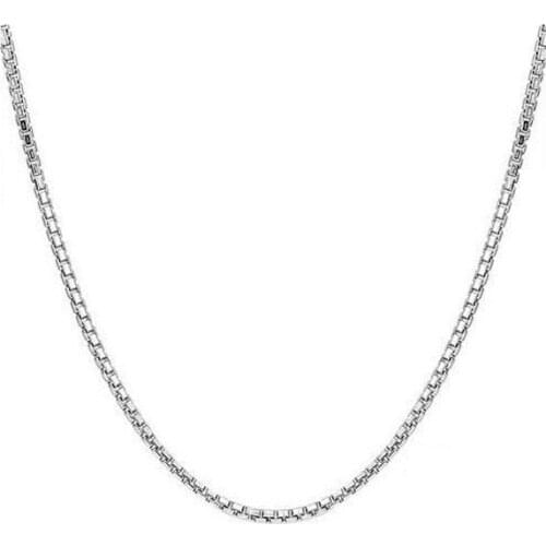 New 100piece womens clavicle box chain crystal from Swarovskis copper-plated white gold Venetian necklace Wedding jewelery