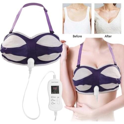 EMS Breast Enhancer Electric Chest Enlargement Massager Anti Sagging Heating Therapy Vibration Massage Bra Growth Stimulator