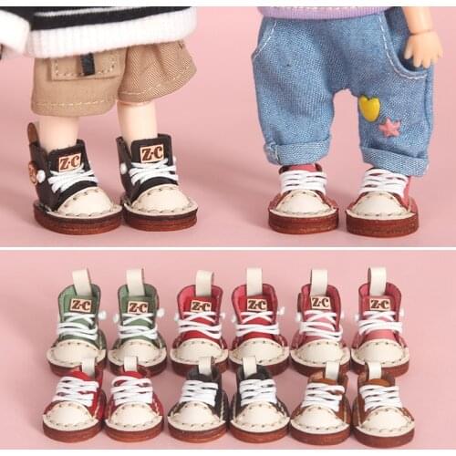 Ob11 doll shoes bjd shoes cowhide copper buckle leather boots for obitsu11,GSC clay,body9,YMY,1 / 12BJD doll Accessories boots