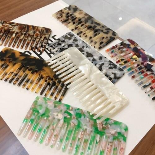 Autumn And Winter Acetate Hair Comb For Women Girls Antistatic Wide Tooth Comb Hair Combs Headdress Temperament Hair Accessories