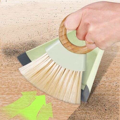 Plastic Mini Broom and Dustpan Set Keyboard Cleaning Brush Cleaner Sweep Desktop Broom Household Cleaning Tool