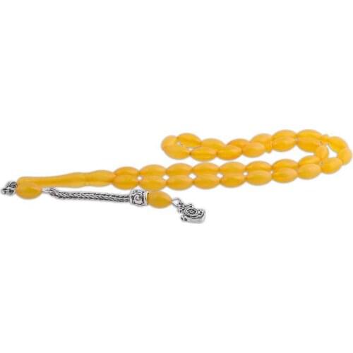 Silver Anchor Tassels Powder Amber Prayer Beads