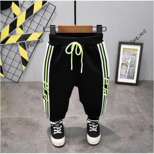 Kids Children Trousers Children Sport Pants Baby Boys Girls Trousers Warm Stripe Clothes Casual Sport Pants Jogging For 2-7Y