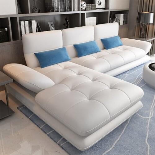 Modern Artificial Leather Combination Sofa Size Corner Simple Living Room Nordic Leather Sofa sofas for living room