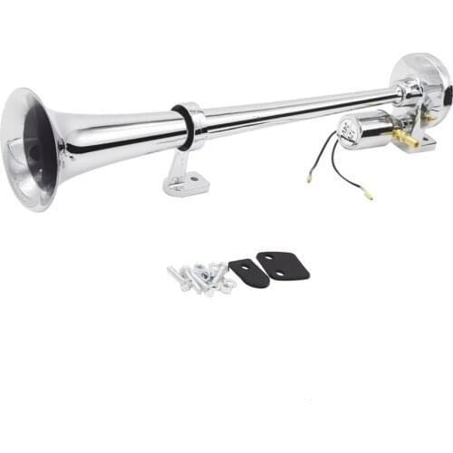 Universal 150DB Loud Car Air Horn 12V/24V Single Trumpet Air Horn Compressor Kit Powerful Loud for Car Truck Lorry Automobiles