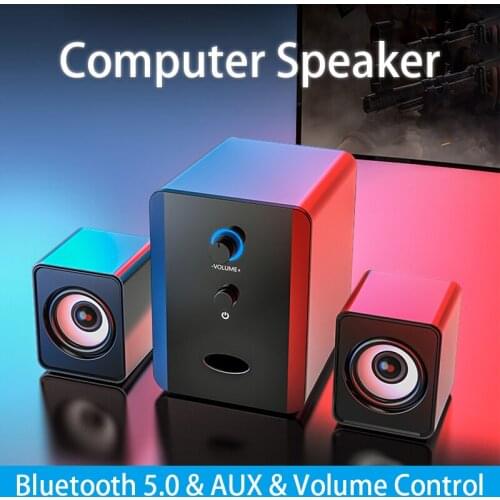 USB Wired BLUETOOTH Combination Speakers Computer Speakers Bass Stereo Music Player Subwoofer Sound Box For PC Phones Computer