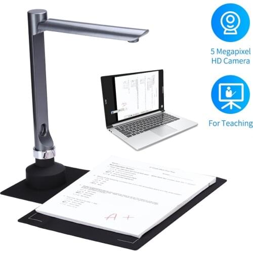 NEW F60A USB Document Camera Scanner 5 Mega-Pixel HD Camera A4 Capture Size with LED Light Teaching Software Dropshipping