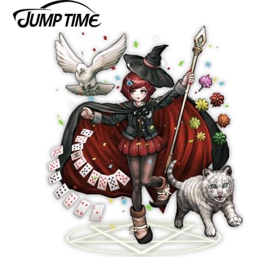 Jump Time 13 x 11.6cm For Danganronpa Himiko Yumeno Anime Waterproof Car Sticker Graffiti Vinyl Decal Occlusion Scratch Decor