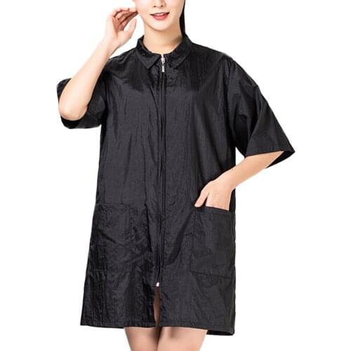 1pc Waterproof Work Clothes Fashion BarberS Clothes Breathable Hairdressing Tops For Home Shop XL