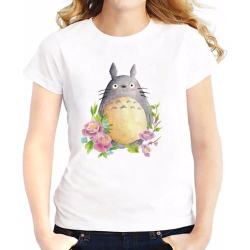 JAPAN cute totoro FUNNY t shirts WOMEN fashion white casual Tee shirt femme kawaii tshirts harajuku girls t-shirt