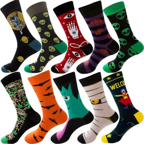 Women Men Halloween Personalized Print Socks Vintage Cashmere Fashionlong Sock Comfortable Socks Colorful Cotton Crew Socks