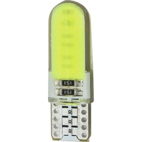 1x T10 W5W Car LED COB Turn Signal Bulb Interior Dome Reading Light 12V Auto Wedge Side License Plate Trunk Lamp Super Bright