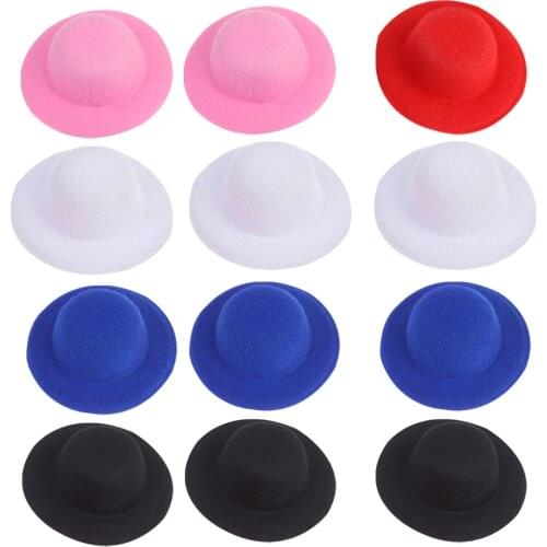 20pcs DIY Mini Hats Ornaments Cute Billycock Decoration Handmade Craft Accessories For Kids Girls