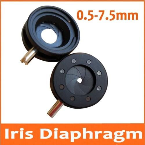 20pcs 0.5-7.5MM Zoom Adjustable Light Regulator Iris Aperture Diaphragm for Microscope Digital Camera Telescope with 8 Blades