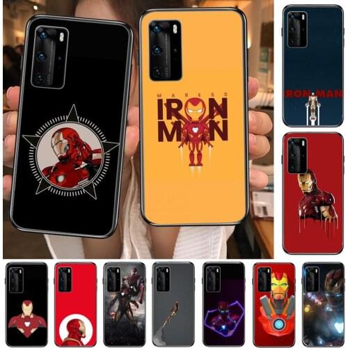 2021 Marvel Design Iron Man Clear Phone Case For Huawei Honor 20 10 9 8A 7 5T X Pro Lite 5G Black Etui Coque Hoesjes Comic Fas