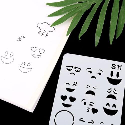 24pcs/set Journal Border Drawing Template Ruler Stencil Painting Board DIY Album E65A
