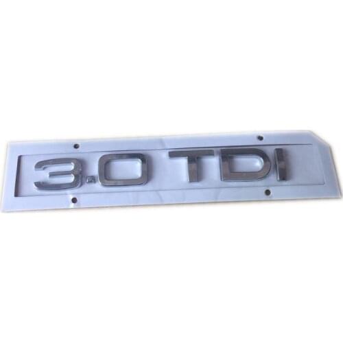 50pcs/lot Excellent ABS Plastic Sticker 3.0TDI Chrome Badge Emblem