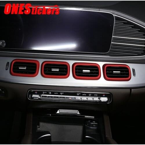 For Mercedes Benz GLE GLS Class W167 V167 GLE350/400d/450/300d AMG GLE53 X167 GLS450 2020+ ABS Car Central Air Outlet Frame Trim