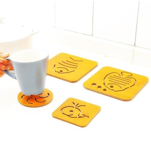 Bamboo Slice Cup Mat Natural Round Coaster Tea Coffee Mug Drinks Holder For DIY Crafts Wedding Party Decoration