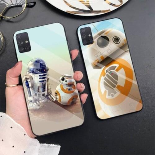 BB8 BB 8 R2D2 Robot Phone Case For Samsung S6 7edge 8 9 10e 20plus S20 Ultra Note8 9 10pro A72018 Tempered Glass