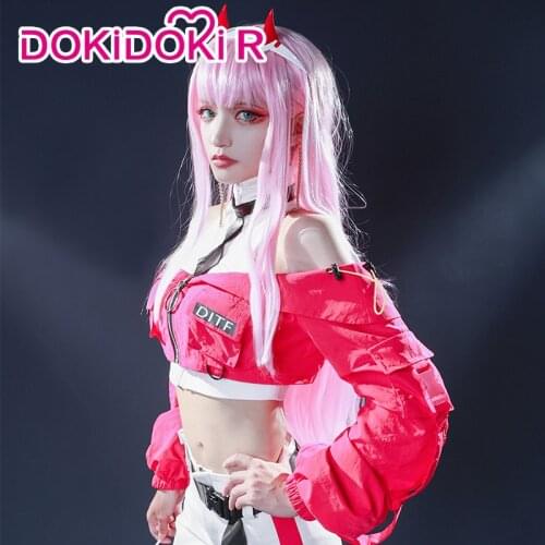 DokiDoki-R Anime Cosplay DARLING in the FRANXX Zero Two 02 Cosplay Costume CODE 002 CODE Red Casual Wear Costume Women