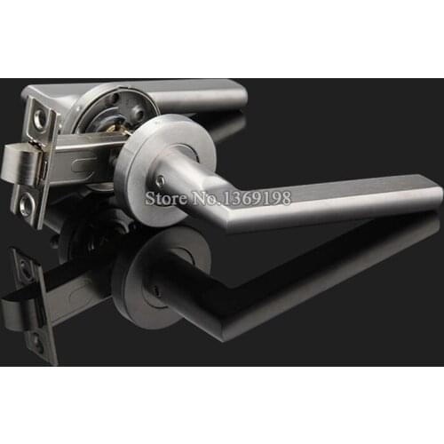 Hgh Quality 304 Stainless Steel Passage Keyless Door Lock Brushed Door Knobs Handles For KTV/Aisle/Fire/Bathroom Lever Door Lock