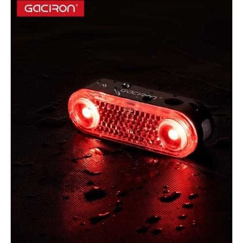 GACIRON Bicycle Cargo Rack Light Smart Brake Warning Rear Shelf Universal Bike Frame Rechargeable Reflective Lamp Cycling Parts