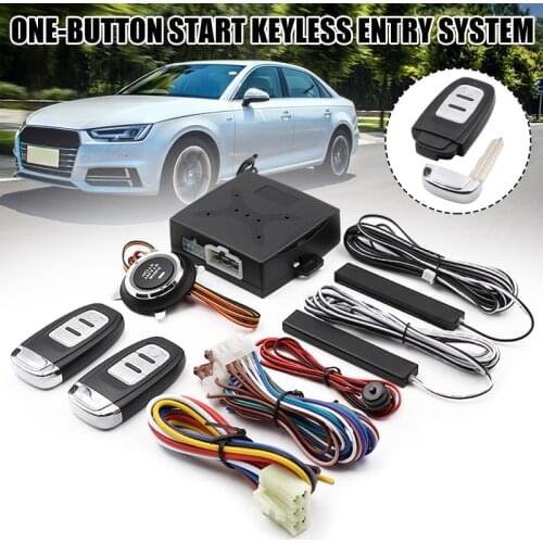 Key PKE Passive Keyless Entry Universal Version Car Alarm System Push Start Button Remote Engine Start
