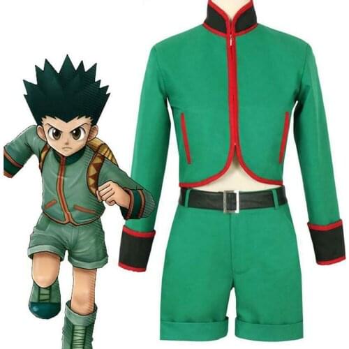 Anime Hunter x Hunter GON FREECSS Cosplay Costume Green Top Pants Clothes Suit Carnival Men Women Wear Halloween Christmas Party
