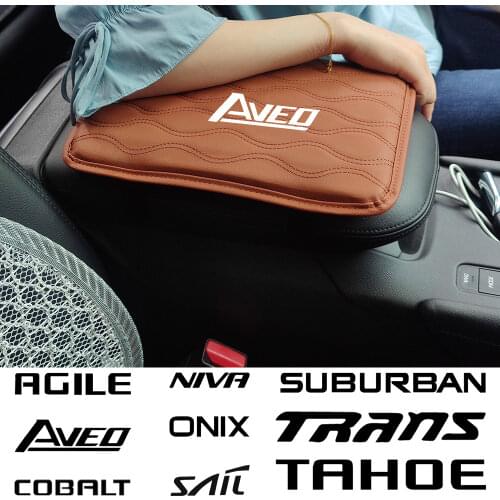 Leather Car Handrest Armrest Box Mats Cover Hand Pillow Pad For Chevrolet COBALT CAVALIER CAPTIVA AGILE ZR1 TRANS SS SSR