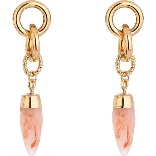 Fashion Crystal Dangle Earring Women Jewelry Irregular Pink Gold Earrings Best Wedding Gift For Friend Wholesale