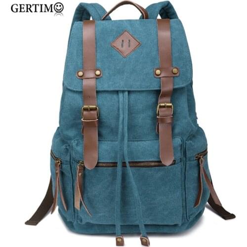 New 2019 Fashion Teens Backpack Vintage Canvas Women Backpack School Bag Mens Travel Bags adolescence backpack Ladies Girl