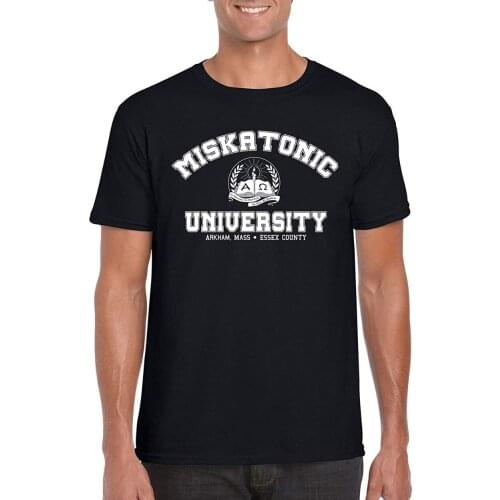 2019 New Casual Top Tee 100% Cotton Shirt Miskatonic University - Arkham, Mass Cthulhu H.P Lovecraft Inspired Book T-Shirt