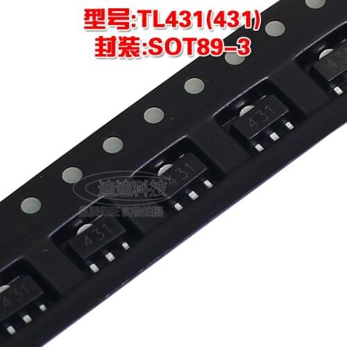 New TL431 SOT89-3 Silkscreen 431 0.1A 2.5V-36V Chip Regulator Transistor 431