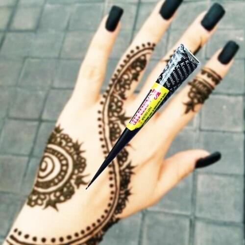 Organic Indian Henna Black Tattoo Fashion Natural Body Art Ointment Mehndi Paste Cones Colored Sticker Mehndi Body Paint
