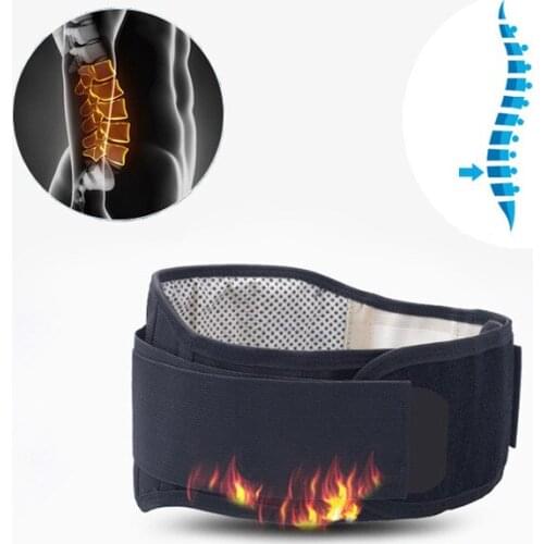 Health Care Tourmaline Waist Belt Self Heating Magnetic Therapy Lumbar Hot Warm Heated Support Waist Back Brace Belts for office