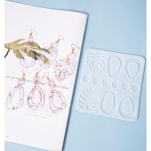 Leaf Monstera Shape earring pendant Silicone Mold Ornaments Crystal Epoxy DIY Resin clear Mould jewelry making Craft Resin Art