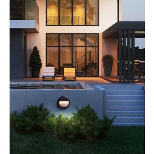 Modern LED Stair Step Lights Outdoor Lighting Recessed fence wall Lamp garden wall light waterproof aluminum round 8W 100-240V