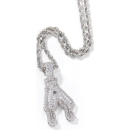 Iced Out Bling Letter Drip Pendant Necklace Custom Diamond 26 Initial Letters Gold Plated Jewelry Stainless Steel Chain Necklace