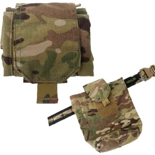 Tactical Drop Dump Pouch Military Airsoft Paintball Molle Magazine Pouch Multicam EDC Foldable Recycling Storage Bag Gear