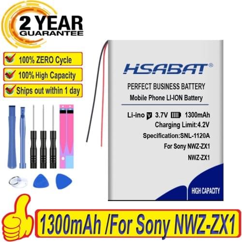Top Brand 100% New 1300mAh Battery for Sony NWZ-ZX1, Walkman NWZ-ZX1 Batteries + free tools