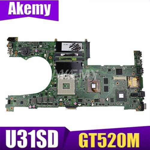 U31SD GT520M N12P-GV-B-A1 mainboard For ASUS U31S U31SD U31SG laptop motherboard 60-N4LMB2000-C01 100% Tested Free Shipping