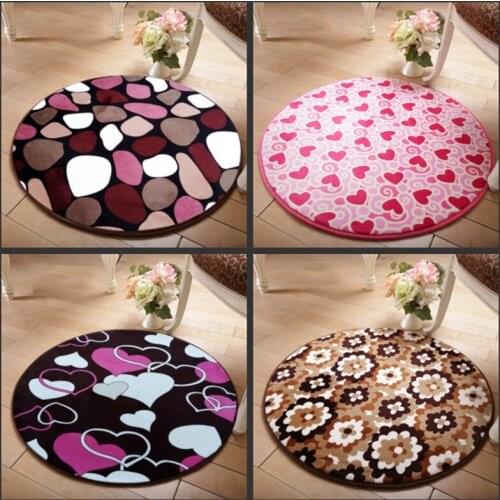 Comfortable Velvet Round Carpet For Living Room Area Rug For Kids Bedroom Soft Children Crawling Pads Baby Play Game Mats