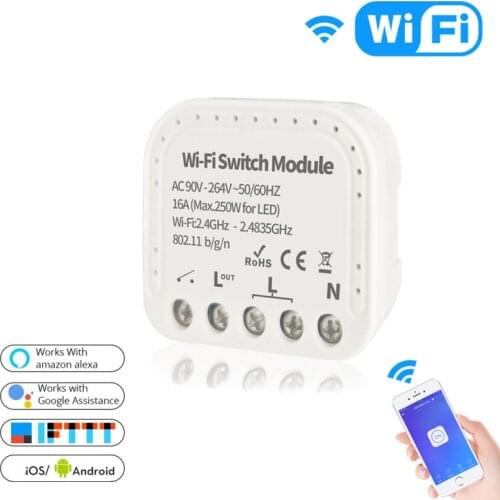DIY Wi-Fi Smart Light Switch Universal Breaker Timer Tuya EWeLink Smart Life Wireless Remote Control Work With Alexa Google Home
