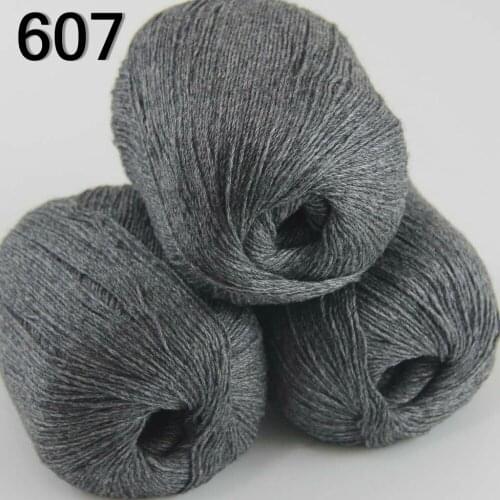 High quality 100% pure cashmere luxury warm and soft hand-knitting yarn Charcoal gray 233-607