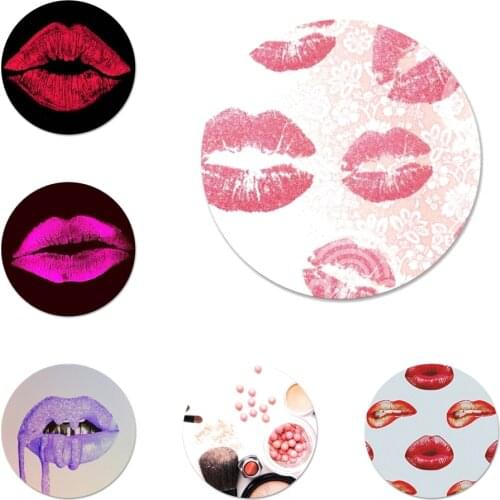 Lips Makeup Badge Brooch Pin Accessories For Clothes Backpack Decoration gift 58mm