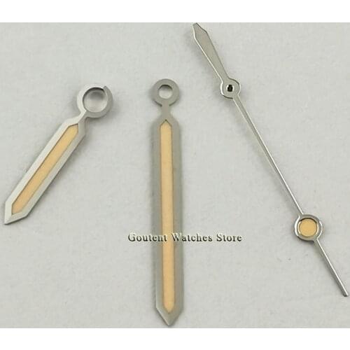 1 PCS Goutent Silver Orange Watch Hands Fit For NH35 NH36 Movement Watch spare parts
