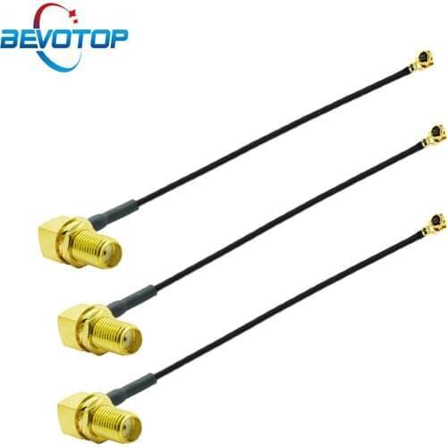 10pcs SMA to IPEX Cable u.FL IPX IPEX1 Female to SMA Female Right Angle 3G 4G 5G WIFI Antenna Adapter RF1.13 Extension Pigtail