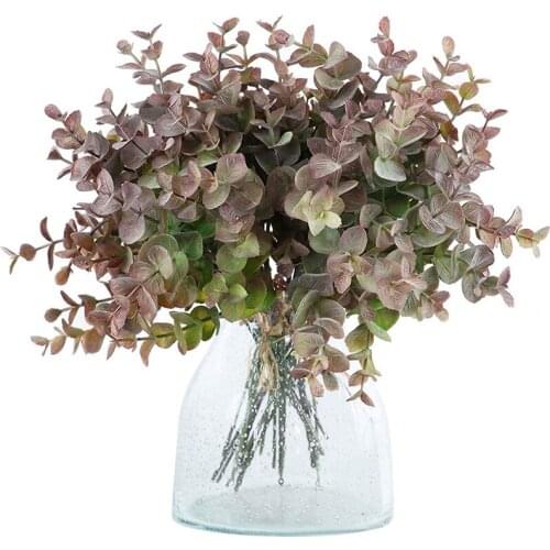 12Pcs Artificial Plants Fake Eucalyptus Bouquet Greenery Shrub Bushes for Home Wedding Party Garden Decoration